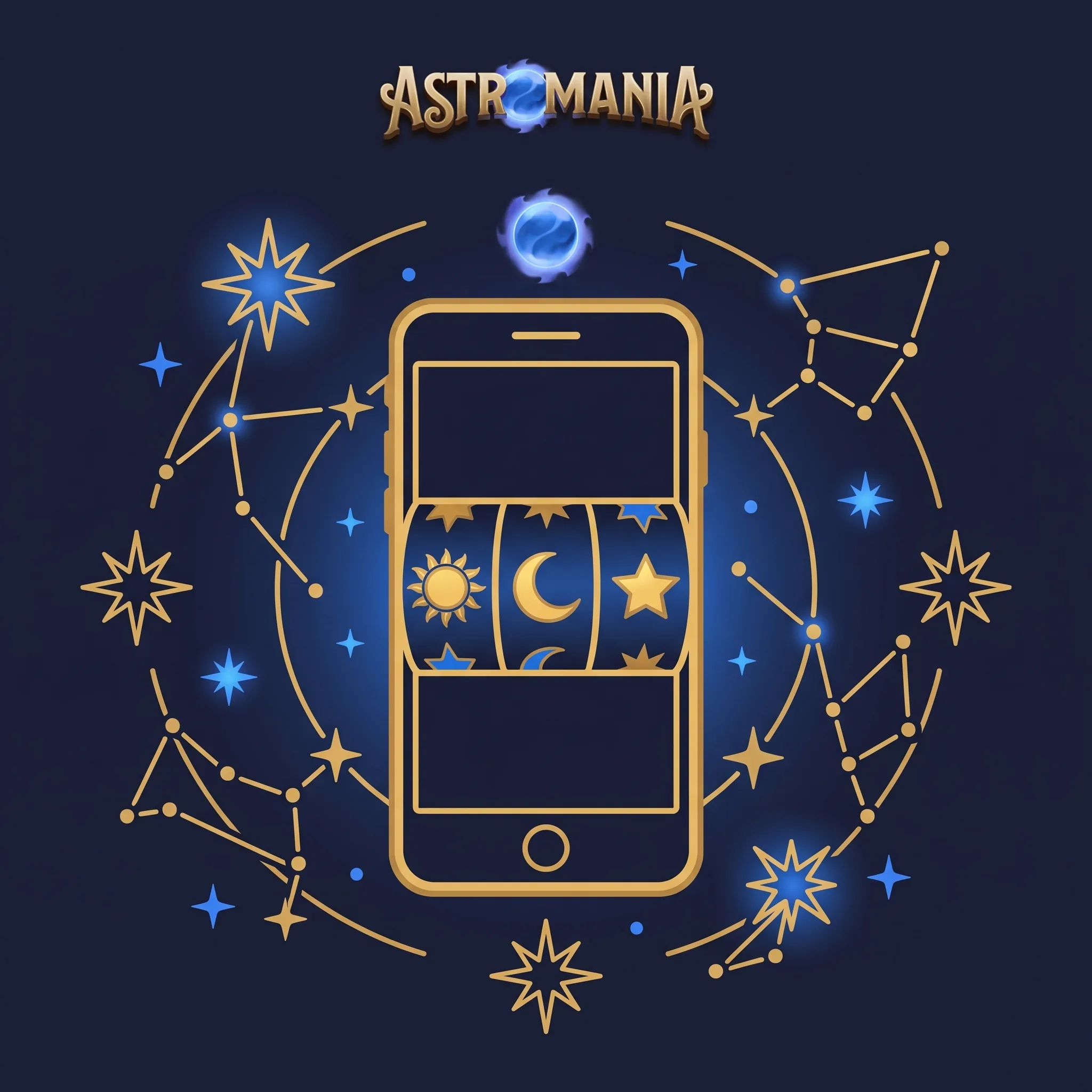 Astromania mobile casino illustration
